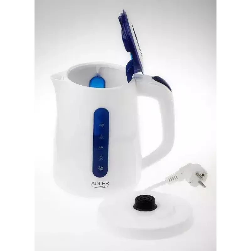 Elektrinis virdulys Adler 1,7 L 2200 W mėlynas baltas