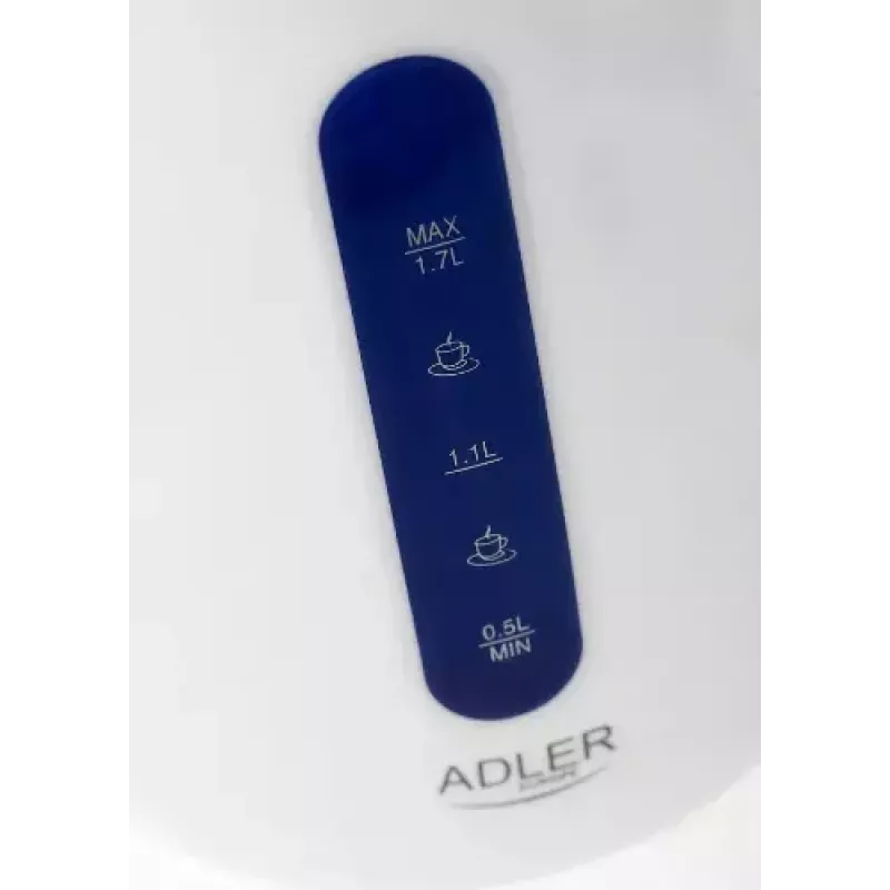 Elektrinis virdulys Adler 1,7 L 2200 W mėlynas baltas