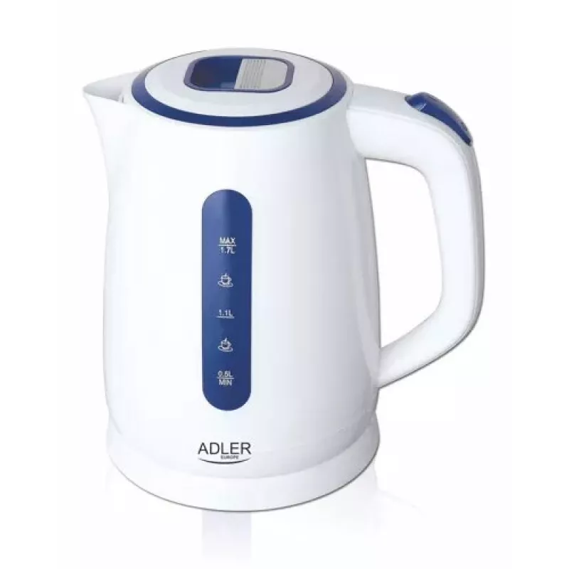 Elektrinis virdulys Adler 1,7 L 2200 W mėlynas baltas