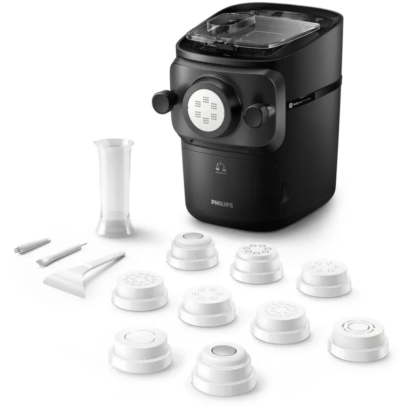 Makaronų gaminimo mašina Philips 7000 series HR2665/96 — 200 W, 220–240 V, kompaktiška metalinė/plastikinė, 229×327×322 mm