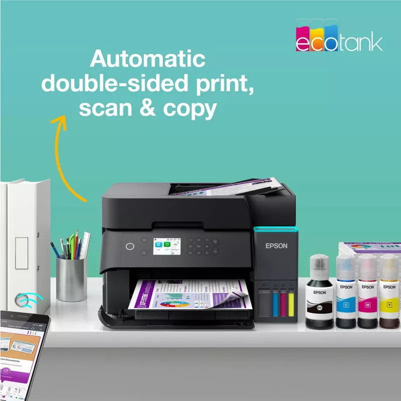 Daugiafunkcinis rašalinis spausdintuvas Epson EcoTank L6370 — spalvotas, A4, 4800x1200 DPI, „Wi‑Fi“, Ethernet