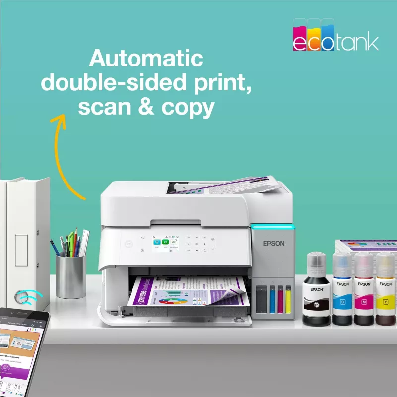 Daugiafunkcinis rašalinis spausdintuvas Epson EcoTank L6376 — spalvotas, A4, 4800 x 1200 DPI, 35 ppm, Wi‑Fi, Ethernet, dvipusis