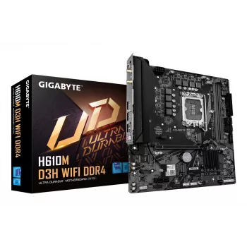 Motininė plokštė GIGABYTE H610M D3H WIFI, H610, LGA 1700, Micro ATX