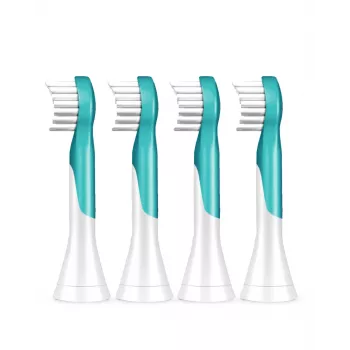 “Sonicare For Kids” pakaitinių šepetėlių galvutės “Philips HX6034/90” — 4 vnt. pakuotė, mėlynos/baltos, keisti kas 3 mėnesius