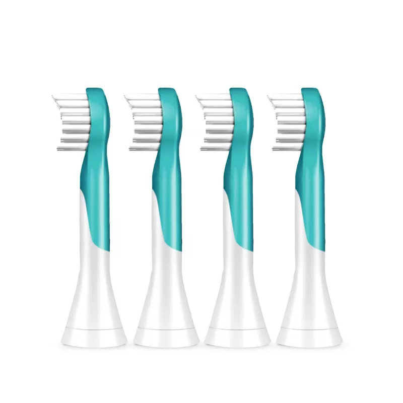 “Sonicare For Kids” pakaitinių šepetėlių galvutės “Philips HX6034/90” — 4 vnt. pakuotė, mėlynos/baltos, keisti kas 3 mėnesius