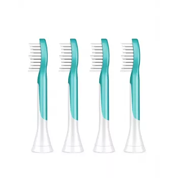 Dantų šepetėlių galvutės „Philips Sonicare For Kids HX6044/90“, 4 vnt. pakuotė, mėlynos/baltos, keičiamos kas 3 mėnesius