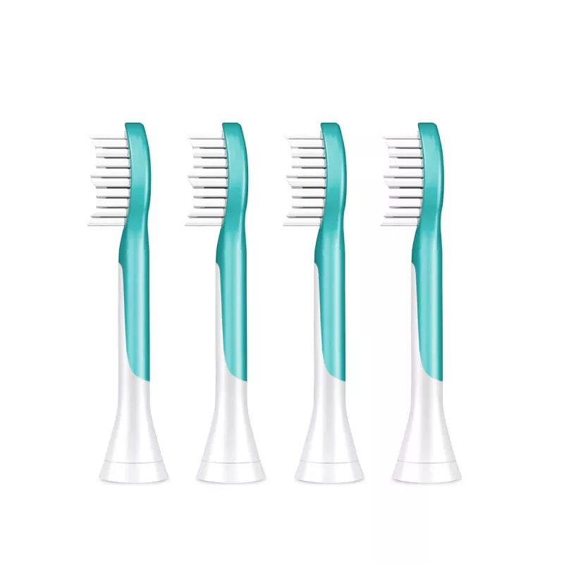 Dantų šepetėlių galvutės „Philips Sonicare For Kids HX6044/90“, 4 vnt. pakuotė, mėlynos/baltos, keičiamos kas 3 mėnesius