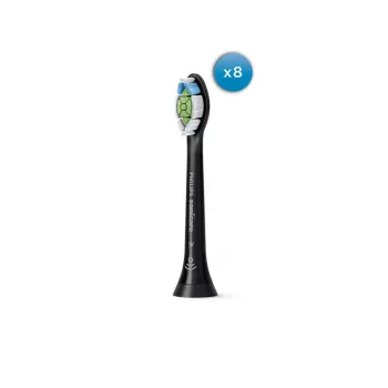 Šepetėlių galvutės Philips Optimal White HX6068/88 8 vnt. pakuotėje, juodos
