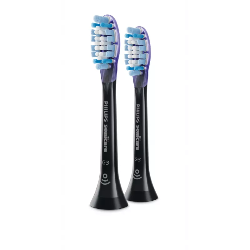 Philips Premium Gum Care HX9052/88 2 vnt. šepetėlių galvučių rinkinys, 2 vnt., Juoda, 3 mėn., Minkštas, 62000 judesių per minutę, Philips