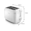 Philips 3000 series skrudintuvas, 2 riekėms, baltas, metalinis, mygtukai, sukamasis, 900 W, 220-240 V