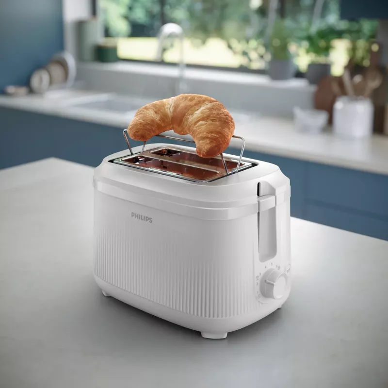 Philips 3000 series skrudintuvas, 2 riekėms, baltas, metalinis, mygtukai, sukamasis, 900 W, 220-240 V