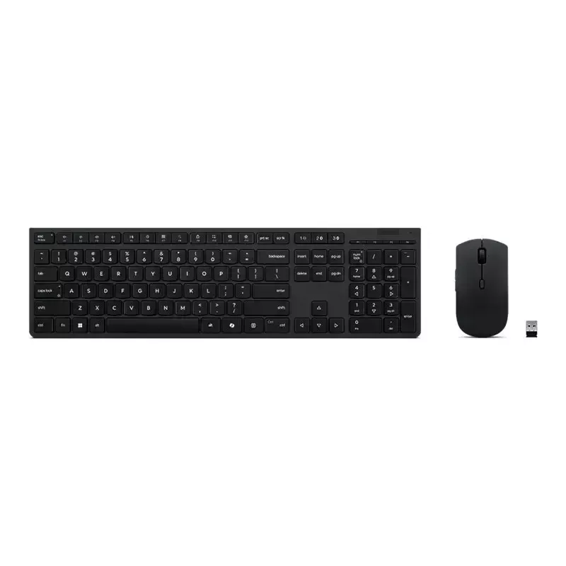 Lenovo 4X31R64316 klaviatūra su pele, biuro RF belaidis + Bluetooth, QWERTY JAV anglų, pilka