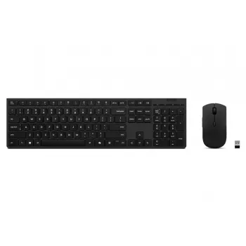 Lenovo 4X31R64351 klaviatūra su pele, skirta biurui, RF belaidis + Bluetooth, JAV anglų, juoda