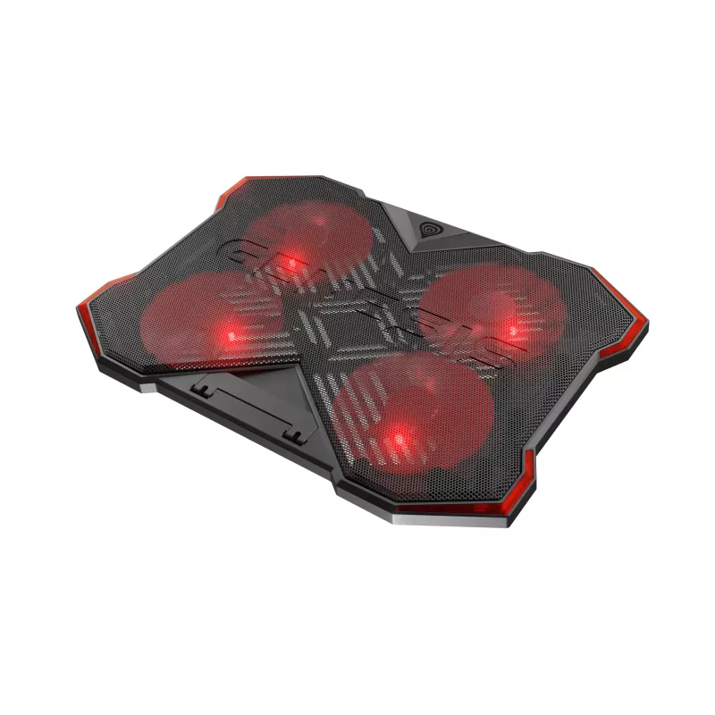 GENESIS Oxid 260 nešiojamojo kompiuterio aušinimo padėklas 43,9 cm (17,3 colių) 1010 RPM juoda, raudona