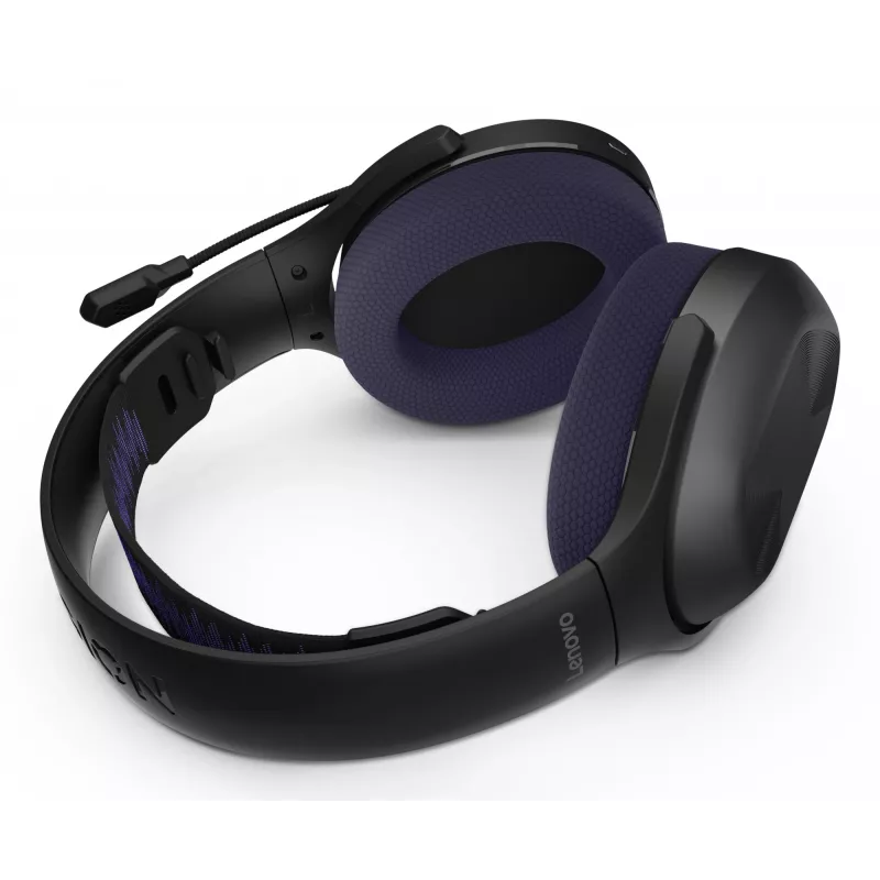 Lenovo Legion H410 ausinės Belaidės Ant galvos Žaidimų USB Type-C Bluetooth Juoda, Violetinė