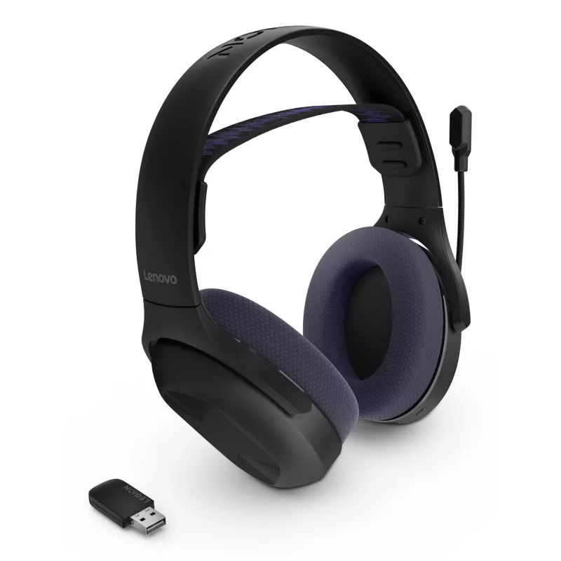 Lenovo Legion H410 ausinės Belaidės Ant galvos Žaidimų USB Type-C Bluetooth Juoda, Violetinė