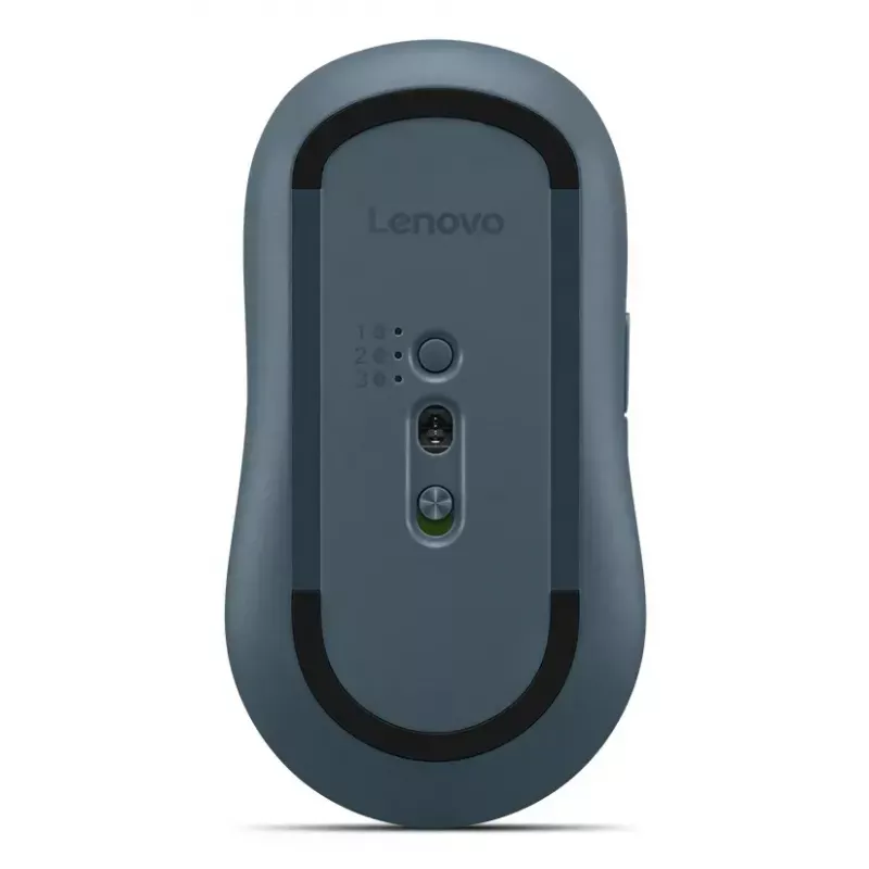 Belaidė abiem rankoms tinkama Bluetooth optinė pelė Lenovo Yoga — 4000 DPI, 8 mygtukai, ratukas, maitinama baterijomis, žalsvai mėlyna