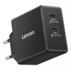 Mobiliojo įrenginio įkroviklis Lenovo G0A6065BEU — Universalus vidaus kintamosios srovės įkroviklis, 2× USB-C, 100–240 V, 1,5 m laidas, juodas