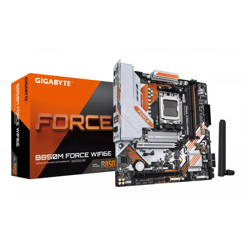 Motininė plokštė GIGABYTE B850M FORCE WIFI6E, AMD B850, Socket AM5, Micro ATX