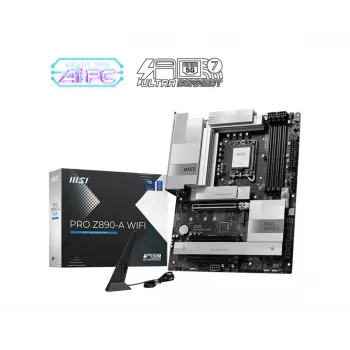 Motininė plokštė MSI PRO Z890-A WIFI Intel Z890 LGA 1851 ATX DDR5, 4 DIMM, 256GB, Wi‑Fi 7, 5Gb Ethernet