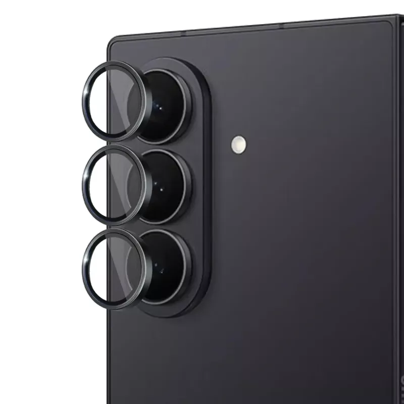 Kameros lęšių apsauga 3MK Samsung Galaxy Z Fold 7 — grūdintas stiklas, juoda
