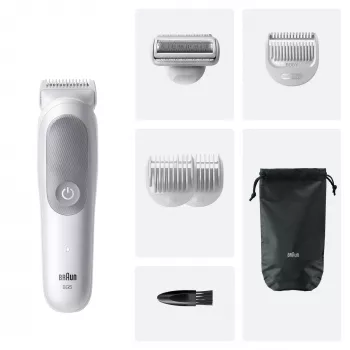 Braun Series 5 kūno plaukų kirpimo ir skutimo prietaisas, šviesiai pilkas