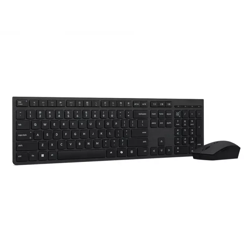 Lenovo 4X31R64357 klaviatūra su pele, biuro RF belaidė + Bluetooth, QWERTY išdėstymas, šiaurietiška, pilka