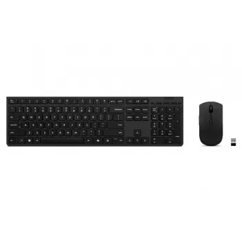 Lenovo 4X31R64357 klaviatūra su pele, biuro RF belaidė + Bluetooth, QWERTY išdėstymas, šiaurietiška, pilka