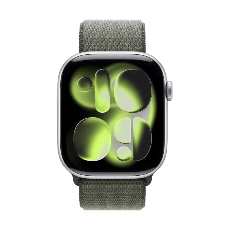 Apple MFFJ4ZM/A dirželis išmaniesiems laikrodžiams, žalias nailoninis, 46 mm