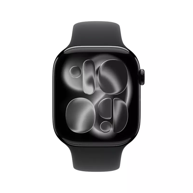 Išmanusis laikrodis Apple Watch Series 11 GPS 46mm Jet Black Aliuminio korpusas Juodas sportinis dirželis M/L