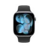 Apple Watch Series 11 GPS + Cellular 46mm Space Grey Aluminium dėklas su juodu sportiniu dirželiu - M/L