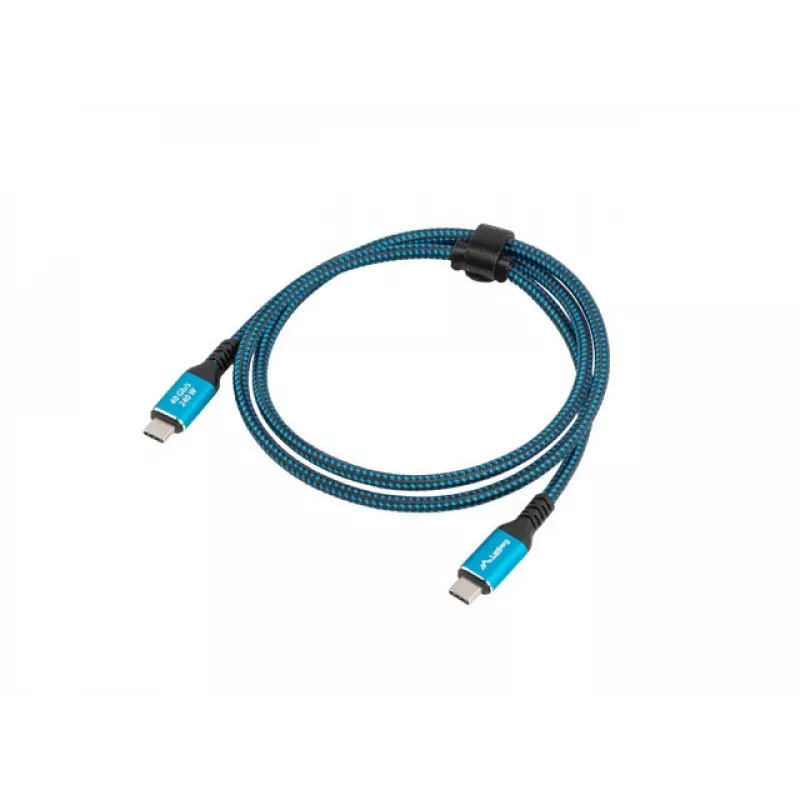 USB-C laidas LANBERG CA-CMCM-44CU-0005-BK 0,5 m — USB4 Gen 2x2, 40 Gbit/s, 240 W, juodas