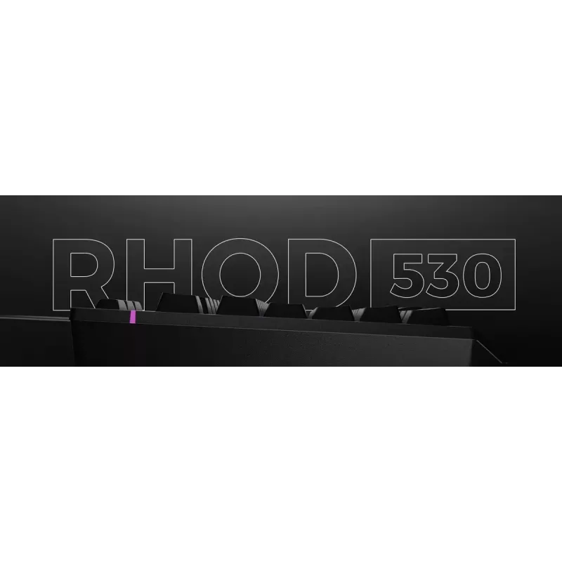 Laidinė pilno dydžio žaidimų klaviatūra Genesis Rhod 530, USB, QWERTY US, membraninė, RGB apšvietimas, 114 klavišų, 1,8 m laidas, juoda