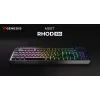 Laidinė pilno dydžio žaidimų klaviatūra Genesis Rhod 530, USB, QWERTY US, membraninė, RGB apšvietimas, 114 klavišų, 1,8 m laidas, juoda