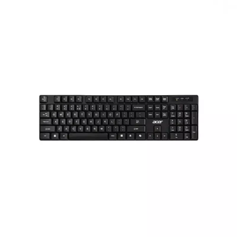 Acer GP.ACC11.03M klaviatūra su pele, namų biurui, USB, juoda, pilka