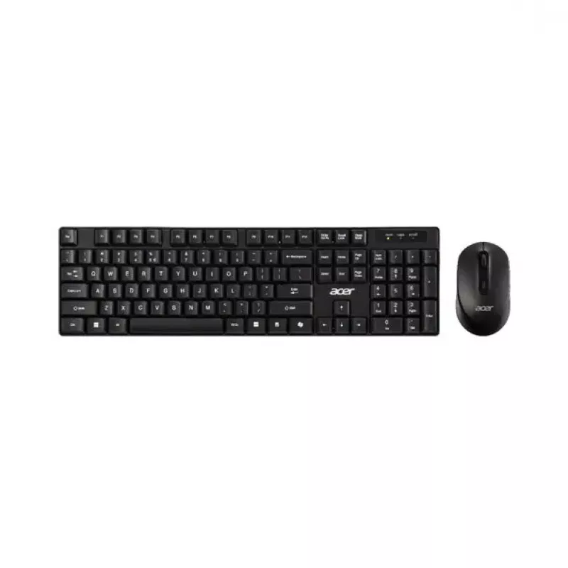 Acer GP.ACC11.03M klaviatūra su pele, namų biurui, USB, juoda, pilka