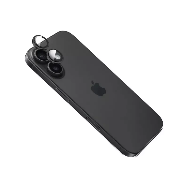 FIXED fiksuotas kameros stiklas, skirtas Apple iPhone 17 — Stiklas juodas