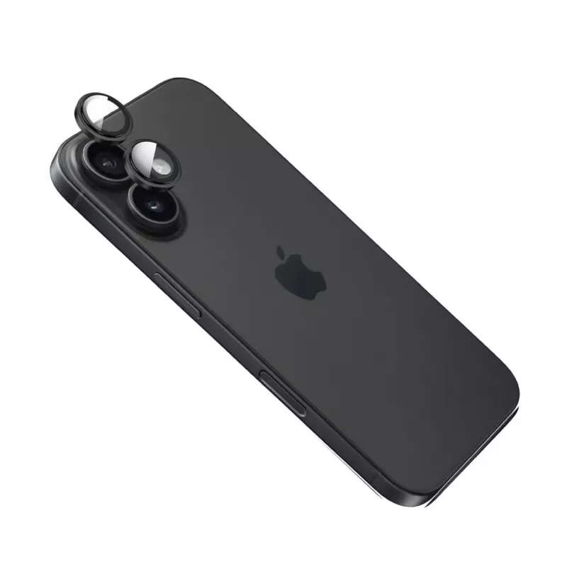 FIXED fiksuotas kameros stiklas, skirtas Apple iPhone 17 — Stiklas juodas
