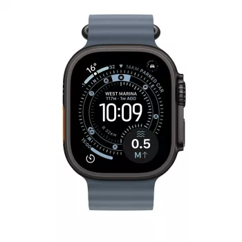 APPLE 49mm Anchor mėlynas Ocean dirželis – juodo titano apdaila