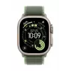 APPLE 49mm žalias/neoninės spalvos Trail loop – s/m – juoda titano apdaila