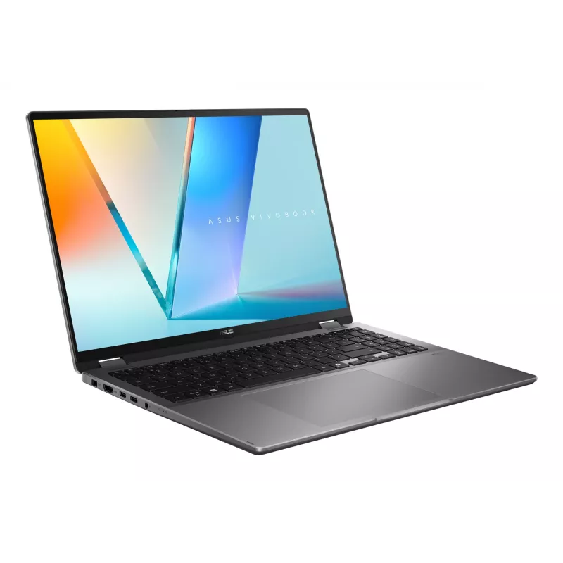Hibridinis 2-in-1 nešiojamas kompiuteris ASUS Vivobook 16 Flip TP3607SH-RJ013W — Intel Core Ultra 7 258V, 16 colių 3K jutiklinis ekranas, 16 GB LPDDR5x, 512 GB SSD, NVIDIA GeForce RTX 5050, WIN11 Home, pilka