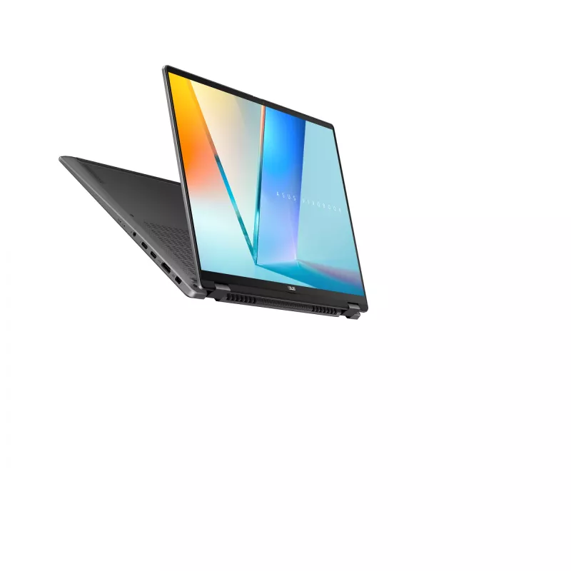 Hibridinis 2-in-1 nešiojamas kompiuteris ASUS Vivobook 16 Flip TP3607SH-RJ013W — Intel Core Ultra 7 258V, 16 colių 3K jutiklinis ekranas, 16 GB LPDDR5x, 512 GB SSD, NVIDIA GeForce RTX 5050, WIN11 Home, pilka