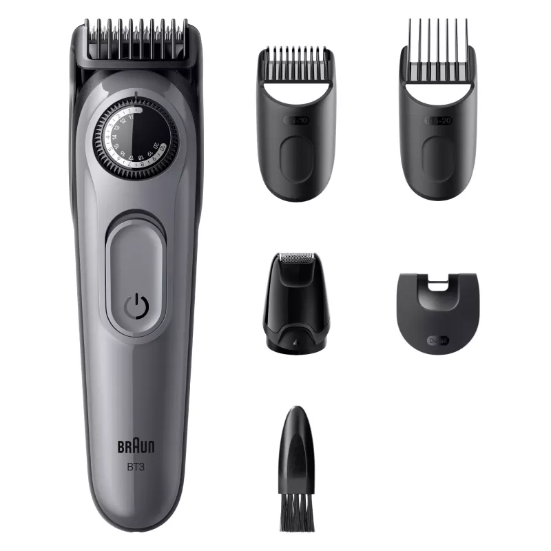 Braun BeardTrimmer 3 80789789 barzdos kirpimo mašinėlė AC/Baterija 20 2 cm Juoda