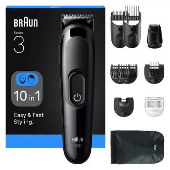 Braun AIO3560 plaukų kirpimo mašinėlė / barzdaskutė, juoda, 14, nikelio-metalo hidrido (NiMH)