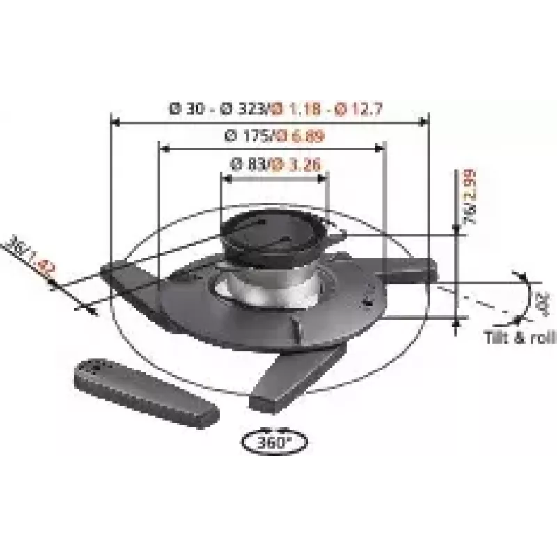 Vogel's EPC 6545 - Projektoriaus lubinis sprendimas