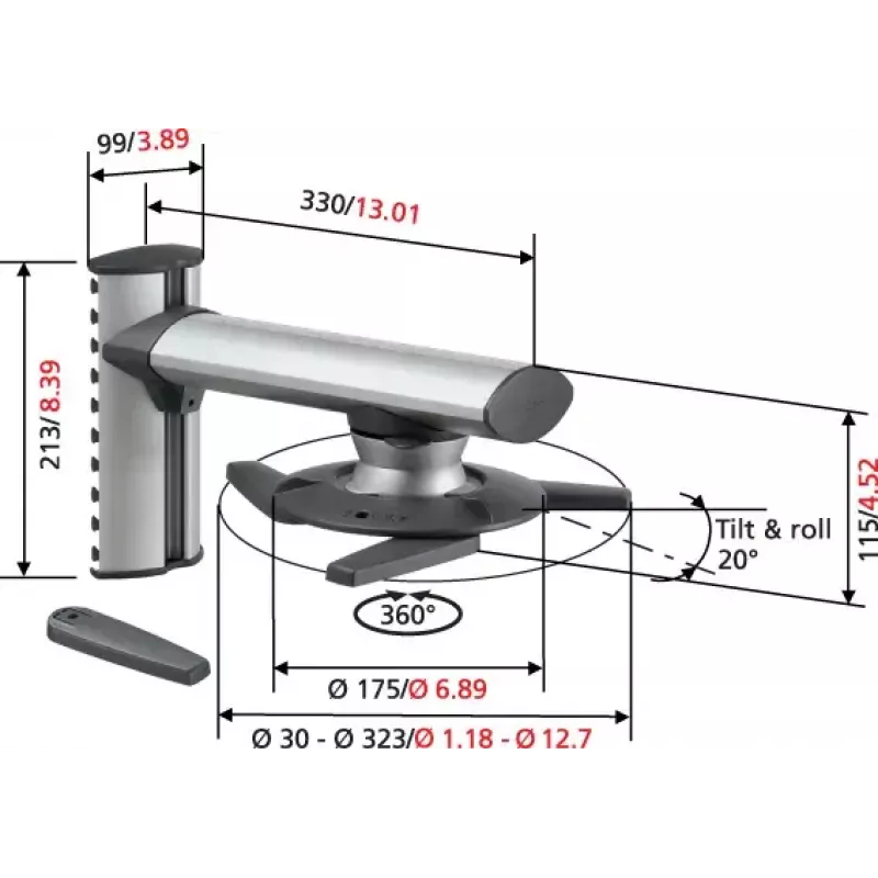 Vogel's EPW 6565 - Projektoriaus sieninis laikiklis