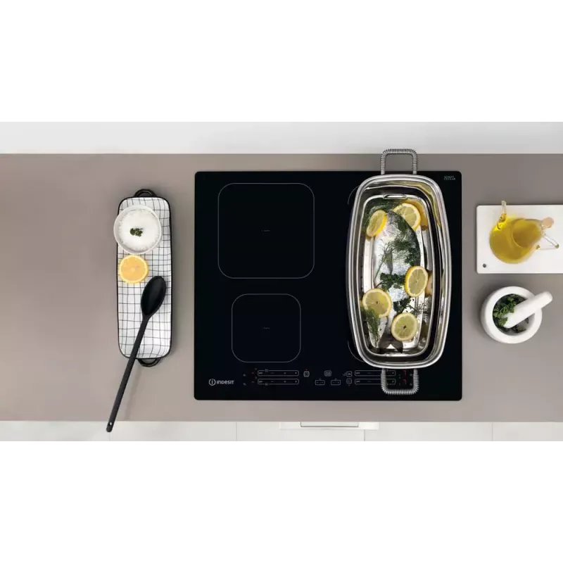 Indesit IB 65B60 NE Juoda įmontuojama 59 cm zoninė indukcinė kaitlentė 4 zonos (-ų)