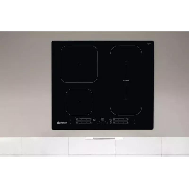 Indesit IB 65B60 NE Juoda įmontuojama 59 cm zoninė indukcinė kaitlentė 4 zonos (-ų)