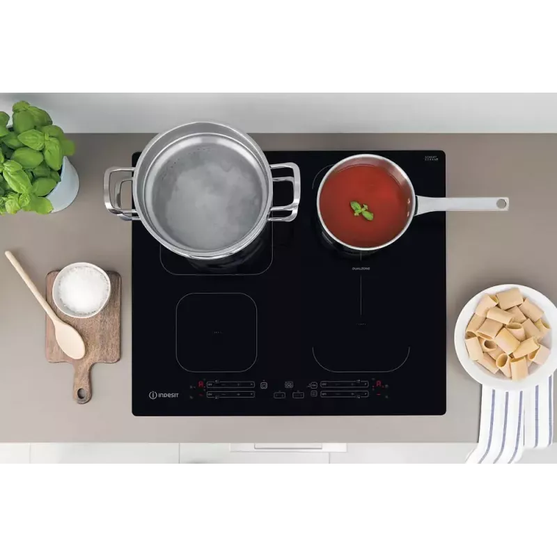 Indesit IB 65B60 NE Juoda įmontuojama 59 cm zoninė indukcinė kaitlentė 4 zonos (-ų)
