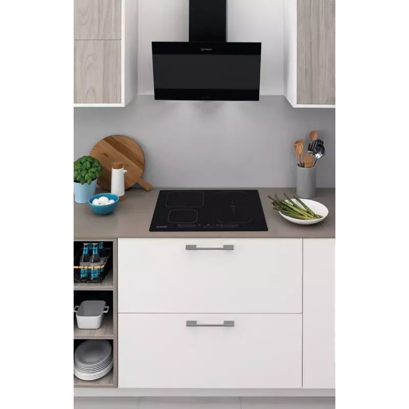 Indesit IB 65B60 NE Juoda įmontuojama 59 cm zoninė indukcinė kaitlentė 4 zonos (-ų)
